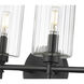 Chastine 4 Light 25.5 inch Matte Black Bathroom Vanity Light Wall Light